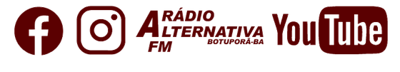 Redes sociais: Facebook, Instagram, Rádio Alternativa FM e YouTube